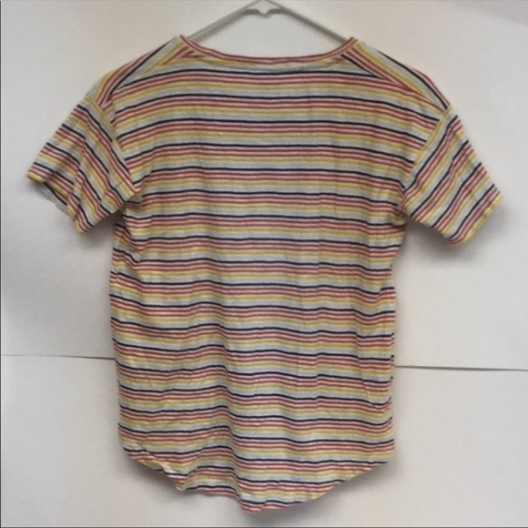 Madewell Whisper Crewneck Tee in Rainbow Stripe - Picture 3 of 4